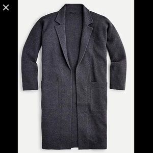 J Crew Ella Open Front Wool Sweater Blazer